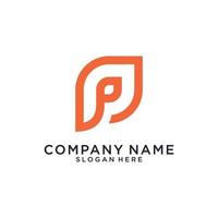 P Initial Letter Logo Design vector Template.