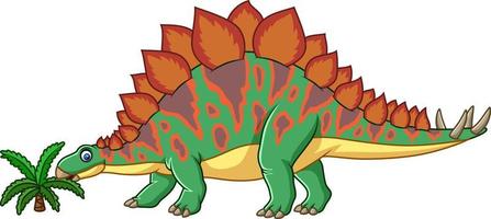 Cartoon stegosaurus isolated on white background