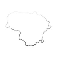 Lithuania map on white background vector