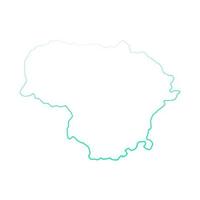 Lithuania map on white background vector