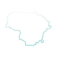 Lithuania map on white background vector