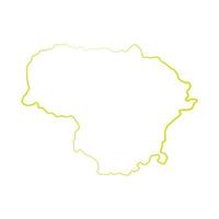 Lithuania map on white background vector