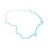 Lithuania map on white background vector