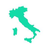 Italy map on white background vector