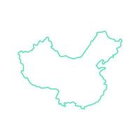 China map on white background vector