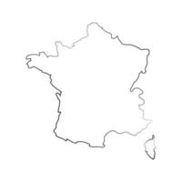 France map on white background vector