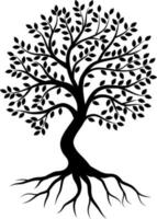 Tree silhouette on white background vector