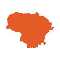 Lithuania map on white background vector