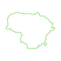 Lithuania map on white background vector