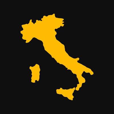 Italy map on white background