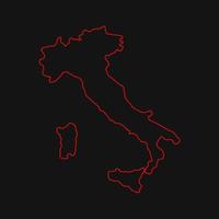 Italy map on white background vector