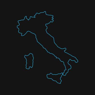 Italy map on white background