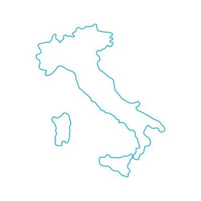 Italy map on white background