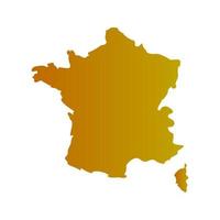 France map on white background vector