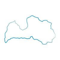 Latvia map illustrated on a white background vector