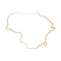Lithuania map on white background vector