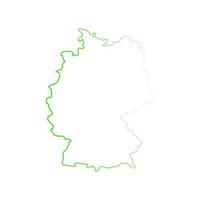 mapa de alemania sobre fondo blanco vector