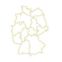 Germany map with regions on a white background vector