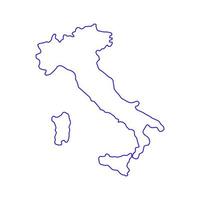 Italy map on white background vector