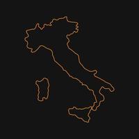 mapa de italia sobre fondo blanco vector
