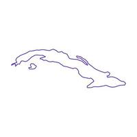 Cuba map on white background vector