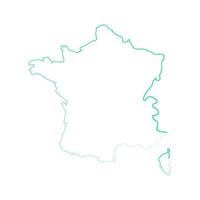 France map on white background vector