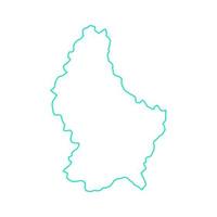 Luxembourg map on white background vector