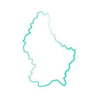 Luxembourg map on white background vector