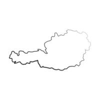 Austria map on white background vector