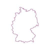 Germany map on white background vector