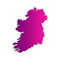 Ireland map on white background vector