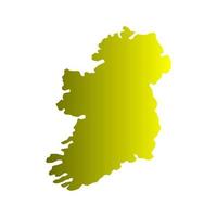 Ireland map on white background vector