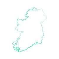 Mapa de Irlanda sobre fondo blanco. vector