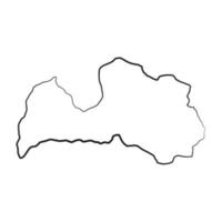 Latvia map illustrated on a white background vector
