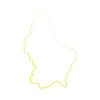 Luxembourg map on white background vector