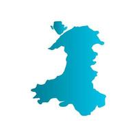 Wales map on white background vector