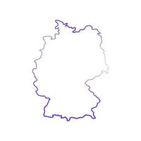 Germany map on white background vector