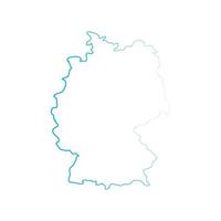 mapa de alemania sobre fondo blanco vector