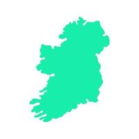 Mapa de Irlanda sobre fondo blanco. vector