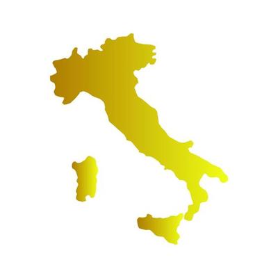 Italy map on white background