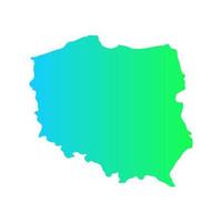 Poland map on white background vector