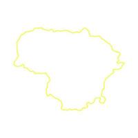 Lithuania map on white background vector