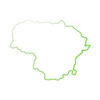 Lithuania map on white background vector