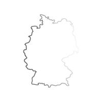 mapa de alemania sobre fondo blanco vector