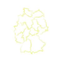 Germany map with regions on a white background vector
