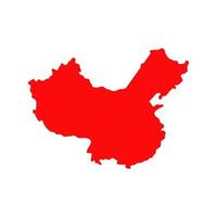 China map on white background vector