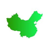 China map on white background vector