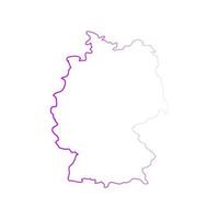 Germany map on white background vector