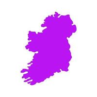 Ireland map on white background vector