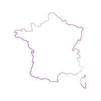 France map on white background vector